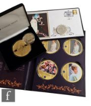 Elizabeth II - A 2014 five pound coin to commemorate HRH Prince George's birthday, gold plated