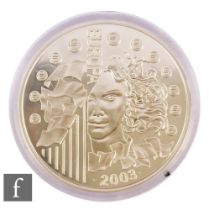 France - A 2003 Europa 1kg fifty Euro coin .925 silver, issued to commemorate the first