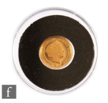 Elizabeth II - A Gibraltar 2018 gold quarter sovereign, St George and The Dragon, no certificate and