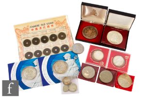 Various - Two Bahamas 1975 ten dollar silver Independence day coins with certificates, cased, two