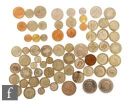 George V - A 1935 crown, half crowns, florins, shillings and sixpences, various dates, and a small