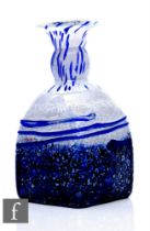 A Milan Vobruba for Gusum Glass Studios Aleppo glass vase, of square section with applied swollen