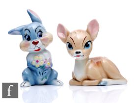 A Wade Disney 'Blow Up' figure of Bambi, together with a matched series example of Thumper, both