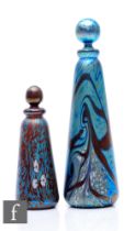 A contemporary Richard P. Golding large scent bottle, of conical form, decorated with cinnamon