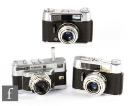 A group of Voigtlander 35mm rangefinder cameras, to include Vitoret DR, serial number 385397,