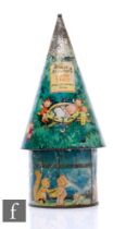 A 1930s Mabel Lucie Attwell 'Fairy Tree' tinplate money box for Crawfords biscuits, transfer printed