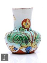 A late 19th Century miniature Carlo Manzoni vase of compressed ovoid form