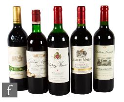 A collection of French, Lebanese and Spanish red wines, to include Chateau Lafitte Laguens 1982,