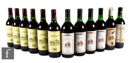 Twelve bottles of French red wine, to include six bottles of Corbieres, five bottles of Le Castillet