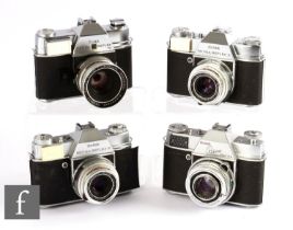 A collection of Kodak 35mm rangefinder cameras, to include a Retina Reflex S, Retina Reflex IV,