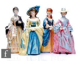 A set of four Royal Doulton Gainsborough Ladies ceramic figurines to include Isabella Countess of
