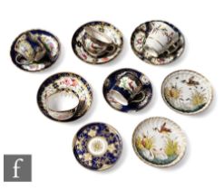 A collection of 19th Century porcelain and bone china tea and table wares to include English and