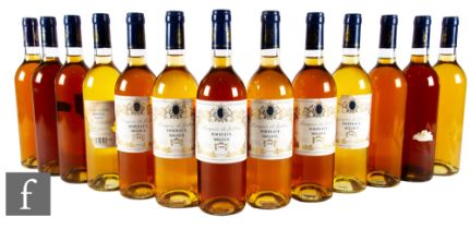 Thirteen bottles of Marquis de Jalbert, Bordeux, dessert wine, 1998. (13)