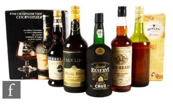 A collection of various spirits, to include a 75cl Special Reserve Porto Cruz port, an Offley 20