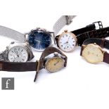 Five assorted wrist watches to include boxed Seiko and Rotary examples, various dates and styles,