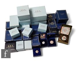 A large collection of boxed Halcyon Days enamel boxes, all boxed, to include limited edition