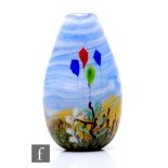 A Richard Golding & Allister Malcolm for Station Glass contemporary free blown glass vase, cased