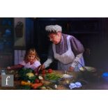 DAVID SHEPHERD, CBE (1931-2017) - 'Granny's Kitchen', photographic reproduction, signed in pencil