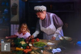 DAVID SHEPHERD, CBE (1931-2017) - 'Granny's Kitchen', photographic reproduction, signed in pencil