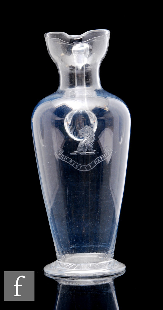 A late 19th Century James Powell & Sons (Whitefriars) clear crystal jug designed by Harry Powell
