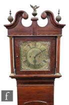 An 18th Century brass longcase clock by Foden Congleton, eight day striking movement, enclosed by