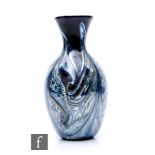 A contemporary Richard P. Golding studio glass vase of ovoid form with flared neck, decorated with