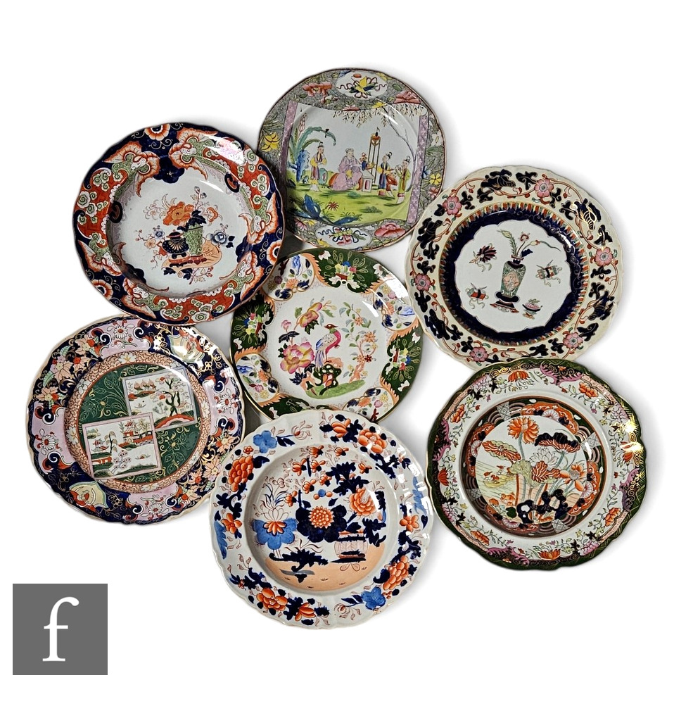 A collection of early 19th Century Mason's Ironstone china, to include seven various plates and