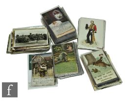 A collection of Edwardian remembrance post cards with rhymes, also loose and later examples. (qty)