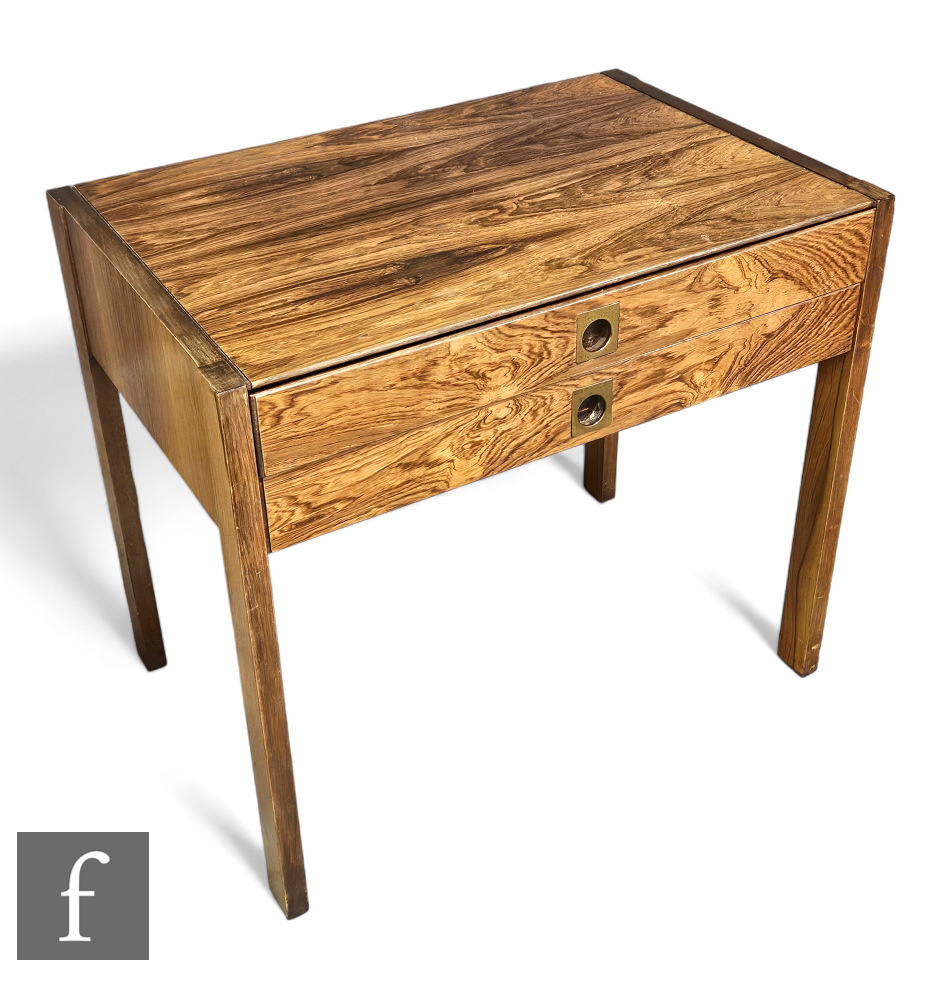 A mid century modern Robert Heritage for Archie Shine rosewood side table, retailed by Heals, with