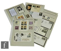 A collection of ephemera relating to John F Kennedy to include a sympathy card from Mrs Kennedy with