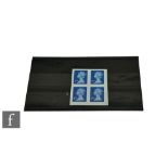 A block of four Elizabeth II second class self adhesive stamps, imperforate, S.G 2039a.