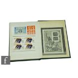 Modern Elizabeth II definitive and commemorative issue stamps in blocks and booklet pairs in small