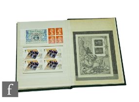Modern Elizabeth II definitive and commemorative issue stamps in blocks and booklet pairs in small
