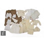 An assorted collection of late 19th and early 20th Century children and dolls clothing, to include a