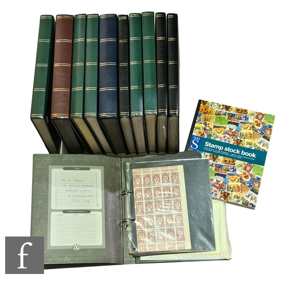 A collection of world stamps contained in twelve stock books, to include some early issues, penny