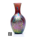 A contemporary Richard P. Golding for Station Glass studio glass vase, of ovoid form with flared