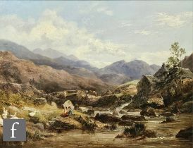 GEORGE ARTHUR HICKIN (1821–1885) - 'Pont Aber Glaslyn, North Wales', oil on panel, signed, framed,