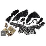 An assorted collection of Victorian/Edwardian accessories, to include black beadwork, examples