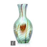 A contemporary Richard P. Golding for Station Glass studio glass vase, of ovoid form with flared