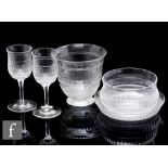 A collection of late 19th Century James Powell & Sons (Whitefriars) Roman cut crystal glass designed