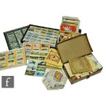 A large quantity of loose cigarette cards and part sets in packets, various slip in and stuck down