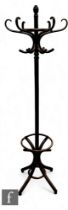 A 20th Century bentwood hat stand, height 196cm.