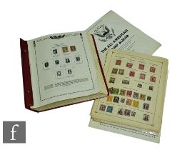 An All American stamp album, well stocked with USA postage stamps dating from 1851 through to the