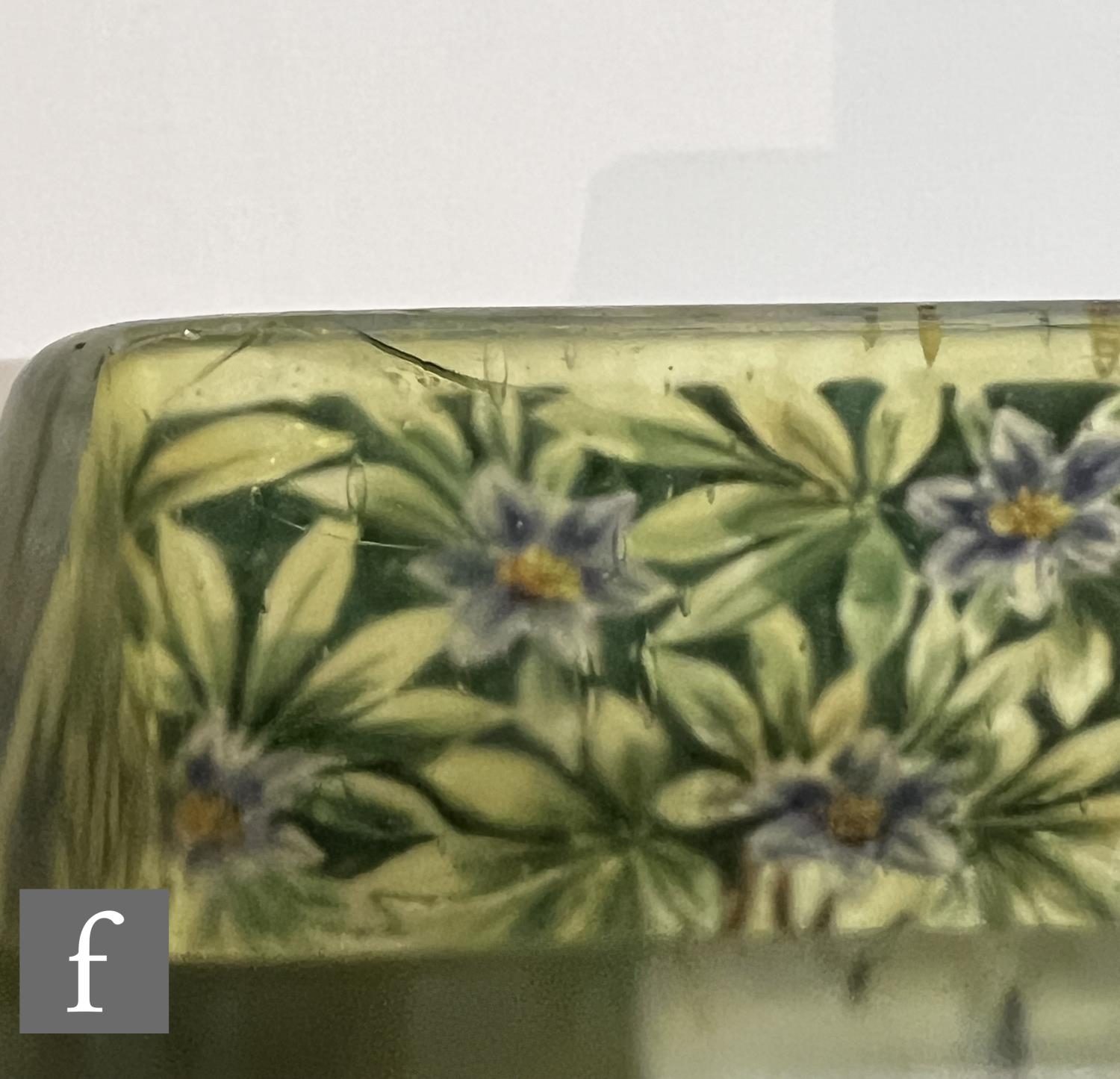 An early 20th Century French Art Nouveau cameo glass vase by La Martine, the rectangular sleeve form - Image 2 of 3