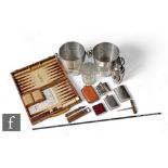 A collection of bar related items, to include  spirit or beer barrel measuring stick by Harry