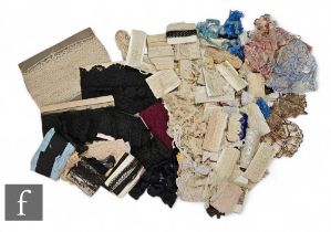 An assorted collection of vintage textiles, to include Victorian and later, mainly lace examples