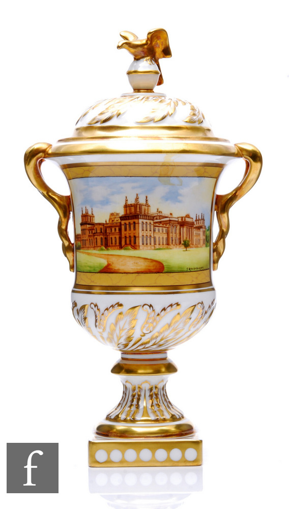 A Coalport limited edition Sir Winston Churchill vase, numbered 24 of 200, signed J. Ravenscroft,