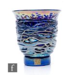 A contemporary Isle of Wight studio glass Four Seas series trial vase, by Timothy Harris, of