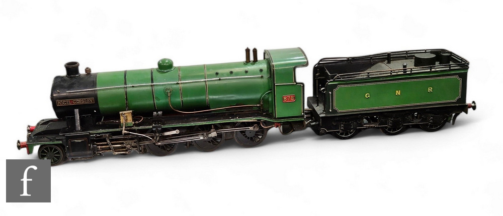 A 5 inch gauge live steam 2-8-0 Nigel Gresley locomotive and tender G.N.R, No 678 finished in