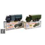Two Dinky military vehicles, to include No 622 10-Ton Truck, and No. 642 Pressure Refueller, both